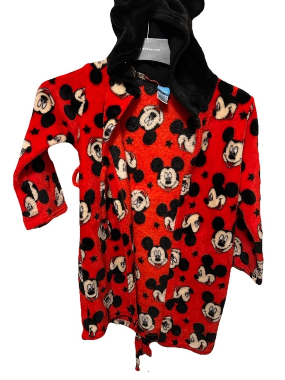 Disney Red Fluffy Mickey Mouse robe 4T/5T